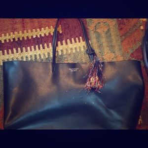 Black Victoria Secret Bag with colorful tassel